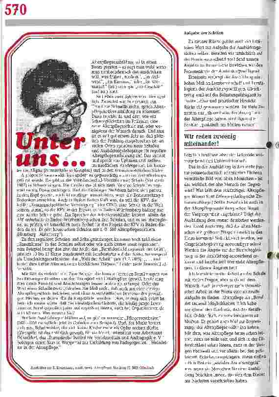 Vorschauseite 1: Beruf der tausend Möglichkeiten? Bilanz nach 10 Jahren in der Altenpflege-Ausbildung