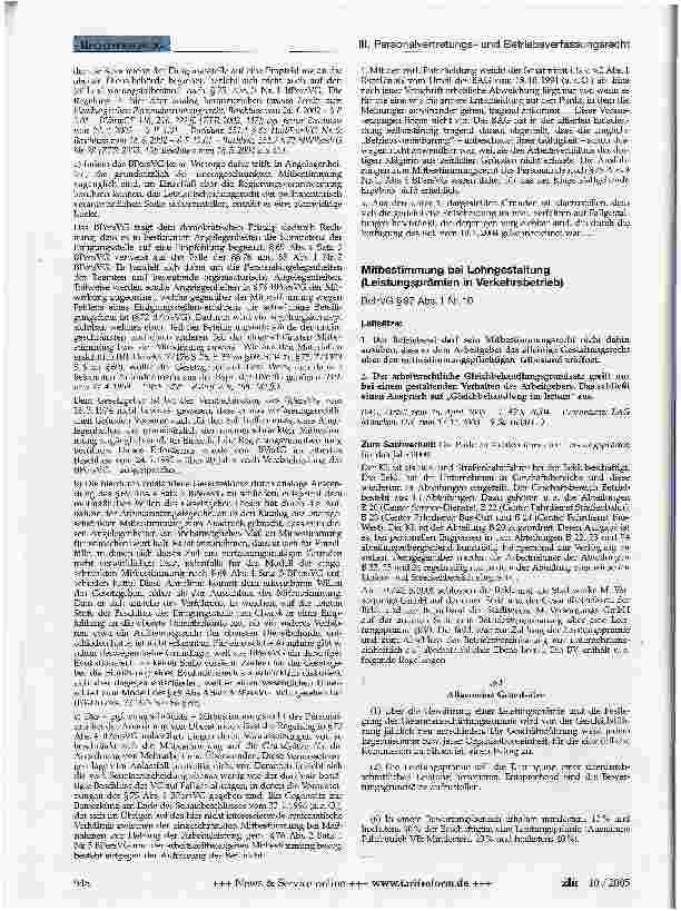 Vorschauseite 4: III. Personalvertretungsund BetriebsverfassungsrechtMitbestimmung bei Überstunden