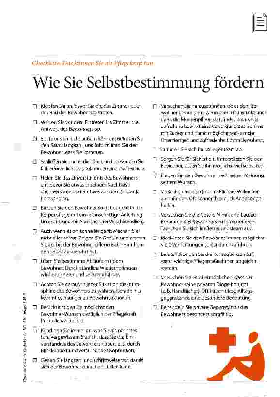 Vorschauseite 2: Was will der Bewohner?