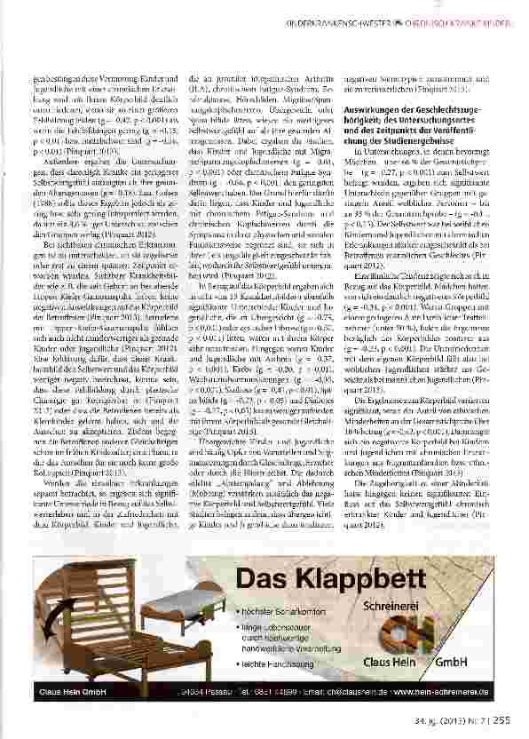Vorschauseite 3: Das Selbstkonzept von Kindern und Jugend-lichen mit einer chronischen Erkrankung