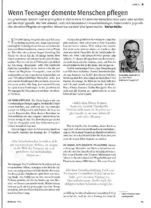 Vorschauseite 1: Wenn Teenager demente Menschen pflegen