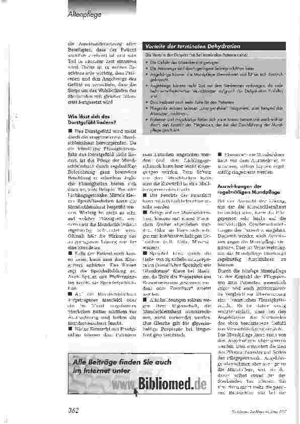 Vorschauseite 4: Die terminole Dehydrotion
