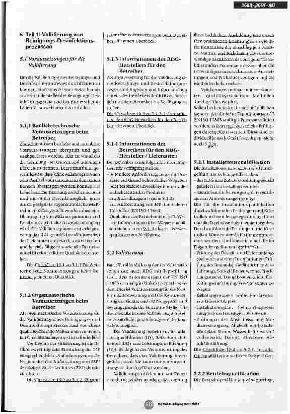 Vorschauseite 4: Leitlinie von DGKH, DGSV und AKI für die Validierung undRoutineüberwachung maschineller ReinigungsundDesinfektionsprozesse für thermostabile Medizinprodukteund zu Grundsätzen der…