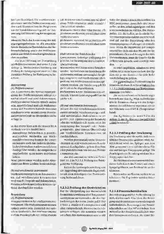 Vorschauseite 6: Leitlinie von DGKH, DGSV und AKI für die Validierung undRoutineüberwachung maschineller ReinigungsundDesinfektionsprozesse für thermostabile Medizinprodukteund zu Grundsätzen der…