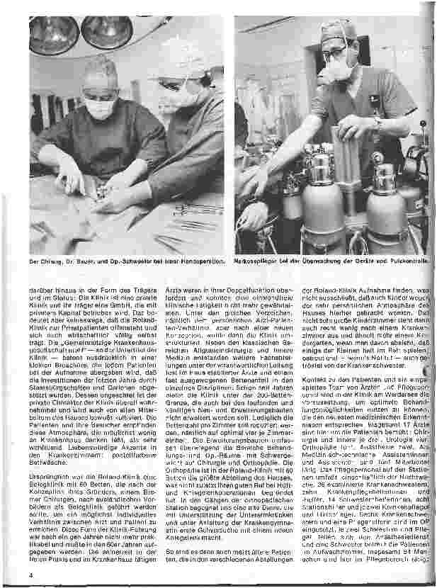 Vorschauseite 3: Die Roland-Klinik am Werdersee in Bremen