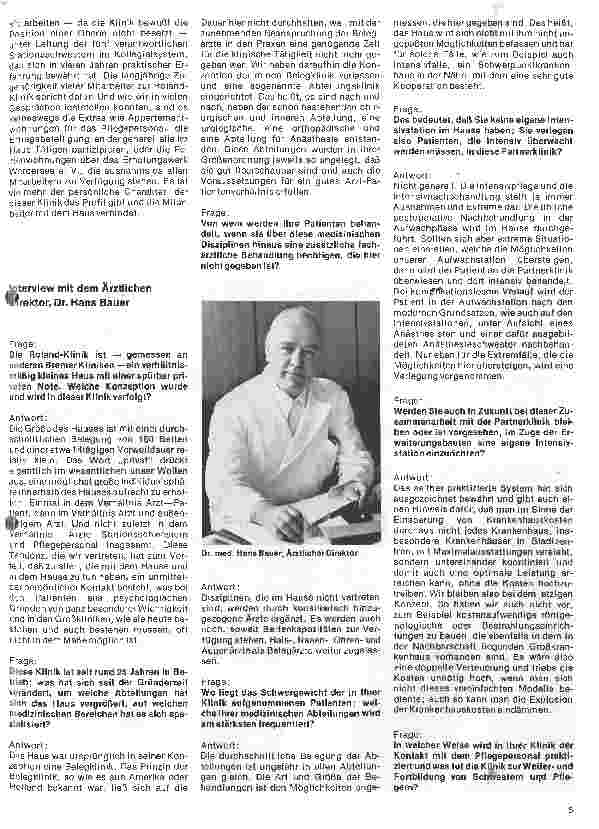 Vorschauseite 4: Die Roland-Klinik am Werdersee in Bremen