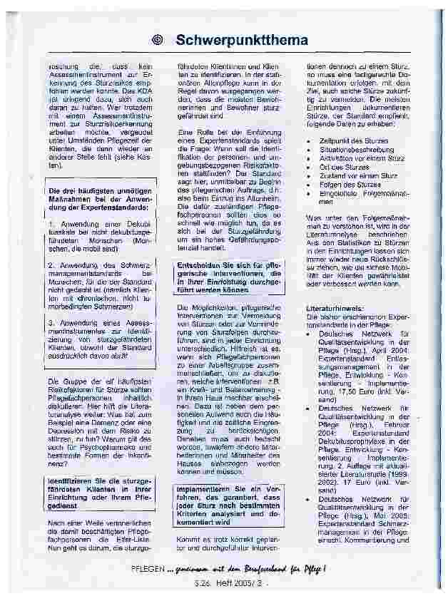 Vorschauseite 2: Eine Aufgabe des Managements:Die Einführung von Expertenstandards in die Praxis