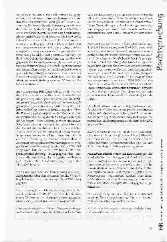 Vorschauseite 4: Fortwirkung des Erziehungsurlaubs über den ursprünglich angekündigten Endtermin