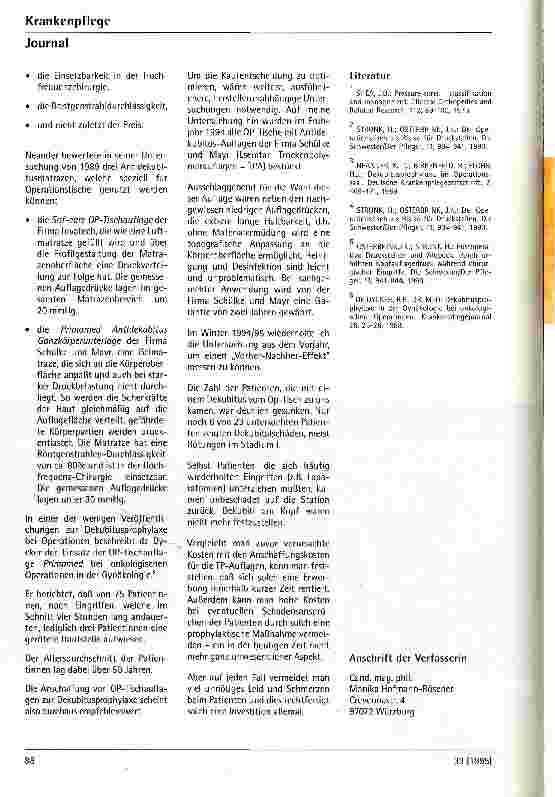 Vorschauseite 3: Dekubitus-Prophylaxe im Operationssaal