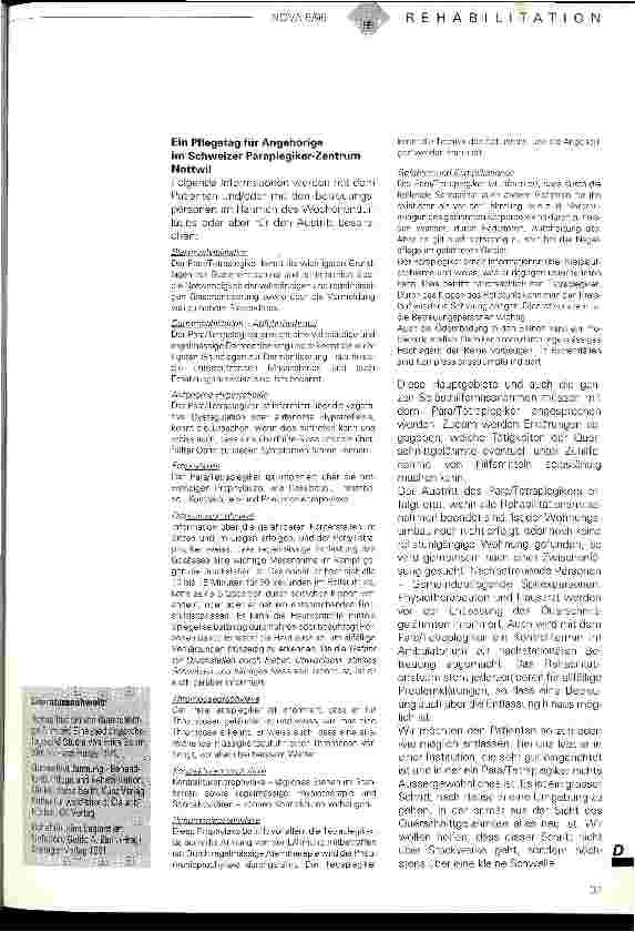 Vorschauseite 4: Entlassung des Paraplegikers in die Langzeitpflege