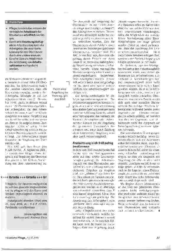 Vorschauseite 2: Geld oder Freizeit?Arbeitsrecht: Zur Regelung und Vergütung von Überstunden
