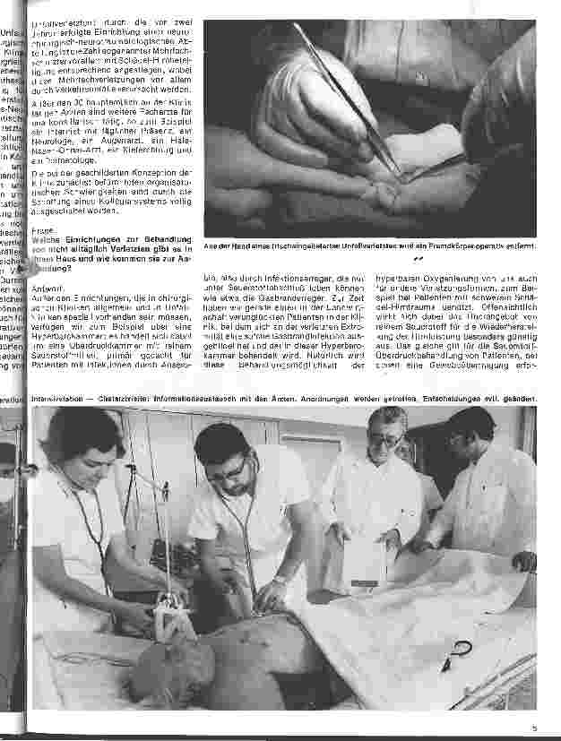 Vorschauseite 4: Die Berufsgenossenschaftliche Unfallklinik Chirurgische Klinik - Frankfurt am Main - Verschiedene Interviews