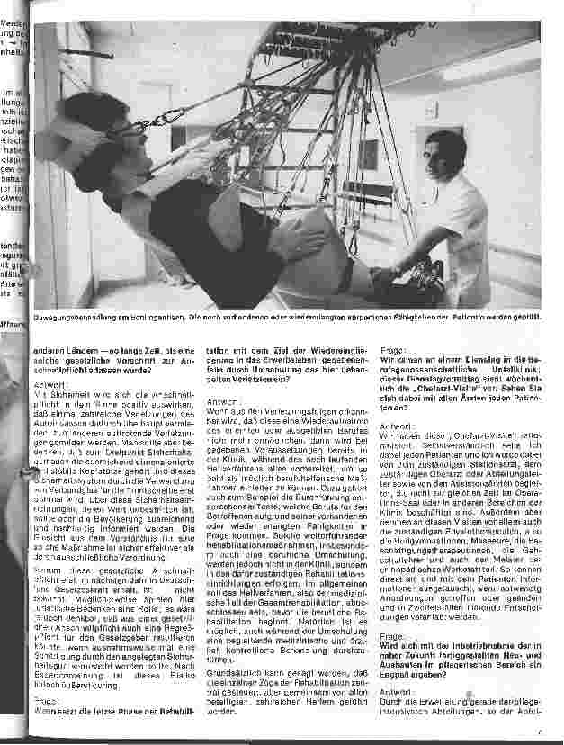 Vorschauseite 6: Die Berufsgenossenschaftliche Unfallklinik Chirurgische Klinik - Frankfurt am Main - Verschiedene Interviews