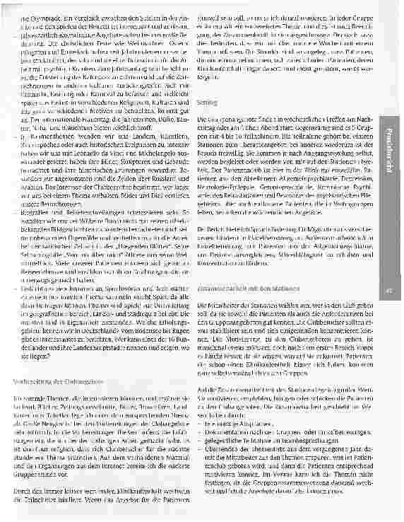 Vorschauseite 3: Wissen und Kultur gemeinsam erleben -Ressourcenorientiertes Arbeiten als Teil stationärpsychiatrischer Therapie Wissen und Kultur gemeinsam erleben -Ressourcenorientiertes Arbeite…
