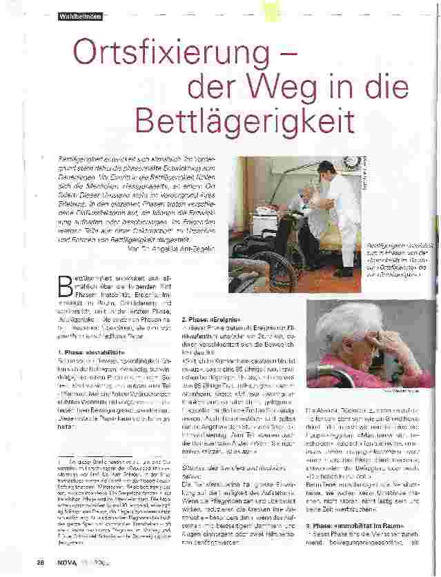 Vorschauseite 1: Ortsfixierung - der Weg in die Bettlägerigkeit