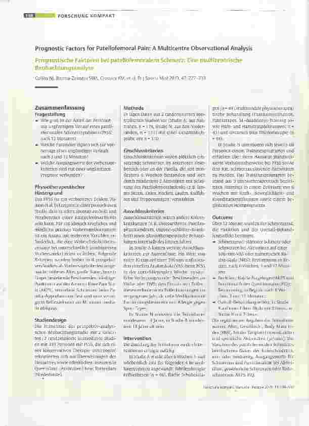 Vorschauseite 3: Systematischer Literaturreview zu bildgebenden Darstellungen spinaler Degenerationen in asymptomatischen Populationen