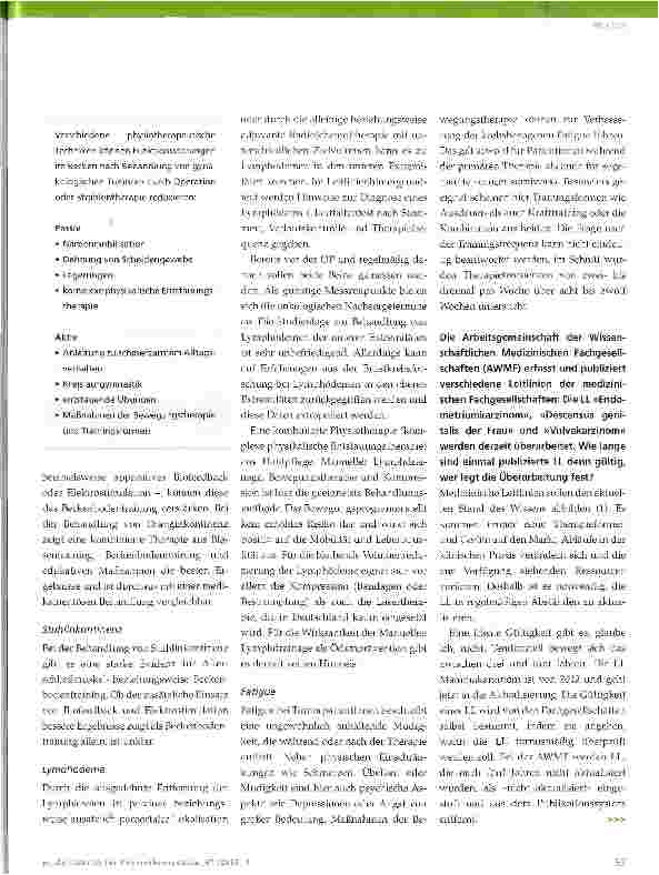 Vorschauseite 2: Gynäkologische Leitlinien für die Physiotherapie
