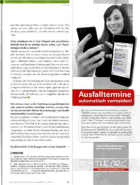 Vorschauseite 4: Gynäkologische Leitlinien für die Physiotherapie