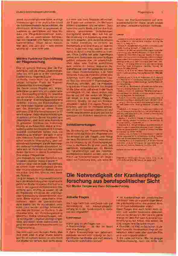 Vorschauseite 4: Ist Krankenpflege erforschbar?