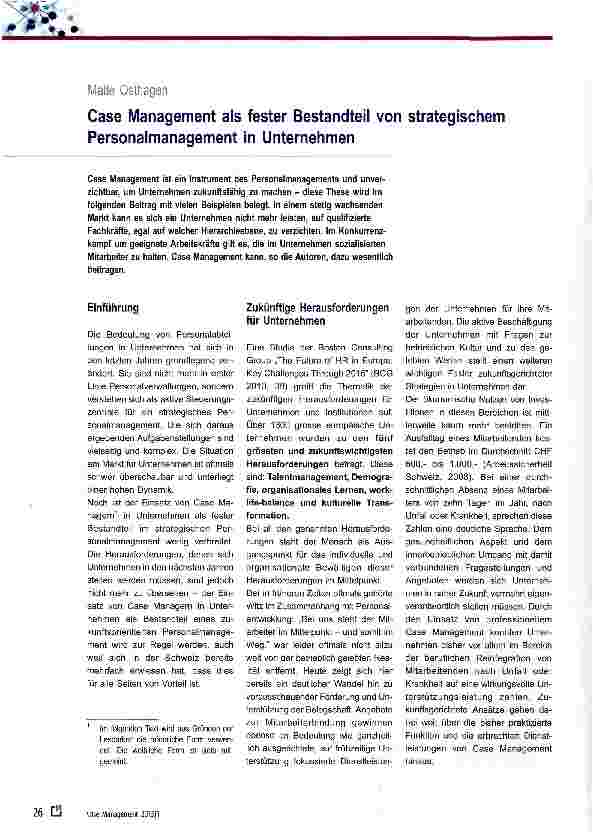 Vorschauseite 1: Gase Management als fester Bestandteil von strategischem Personalmanagement in Unternehmen