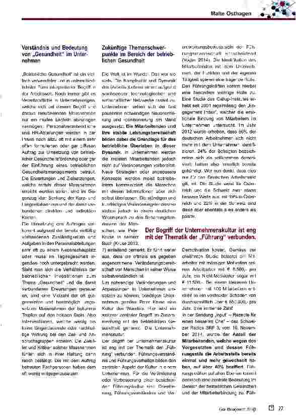 Vorschauseite 2: Gase Management als fester Bestandteil von strategischem Personalmanagement in Unternehmen
