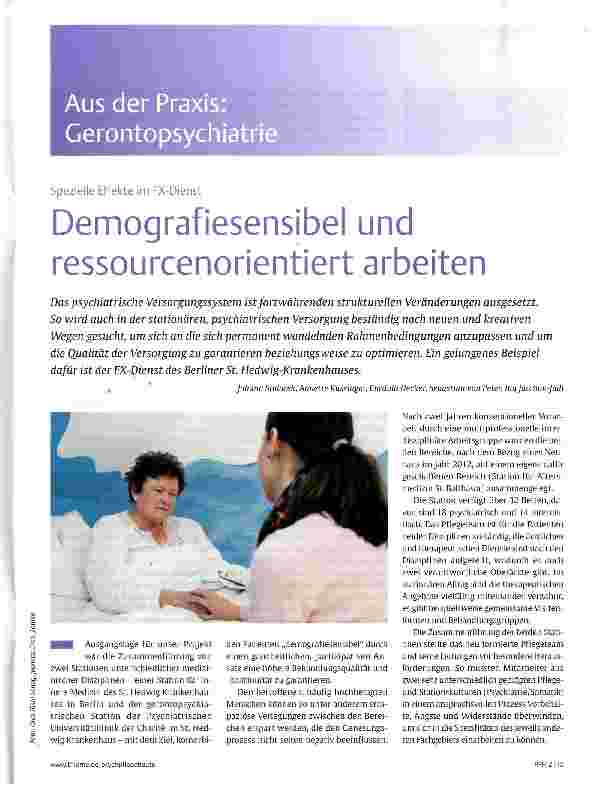 Vorschauseite 1: Demografiesensibel und ressourcenorientiert arbeiten