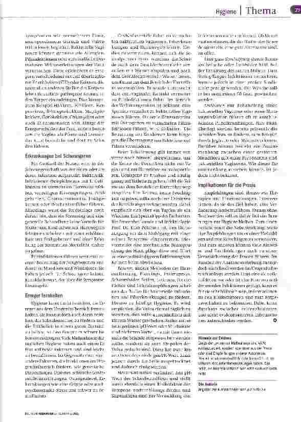 Vorschauseite 2: Hygiene im Urogenitalbereich