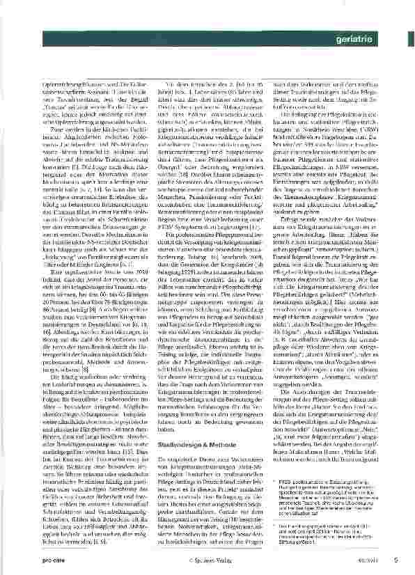 Vorschauseite 2: Zweiter Weltkrieg und pflegerische Versorgung heute