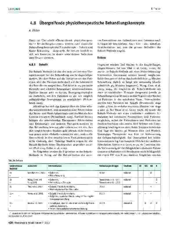 Vorschauseite 1: Übergreifende physiotherapeutische Behandlungskonzepte
