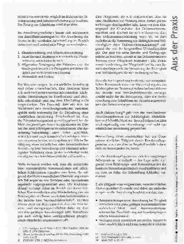 Vorschauseite 3: Duplik auf Roßbruch - Zur Anordnungsund Dokumentationsverantwortung des Arztes