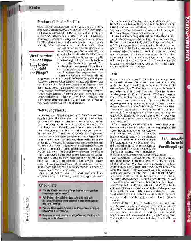 Vorschauseite 3: Stiefmütterliches Dasein Zur Situation der häuslichen Kinderkrankenpflege am Beispiel einer Betreuung