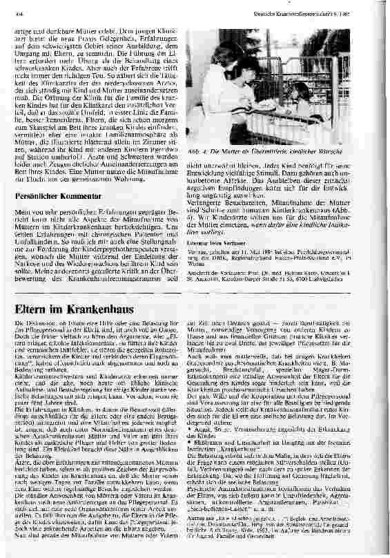 Vorschauseite 4: Mutter und Kind im Krankenhaus Eine kritische Betrachtung aus ärztlicher Sicht