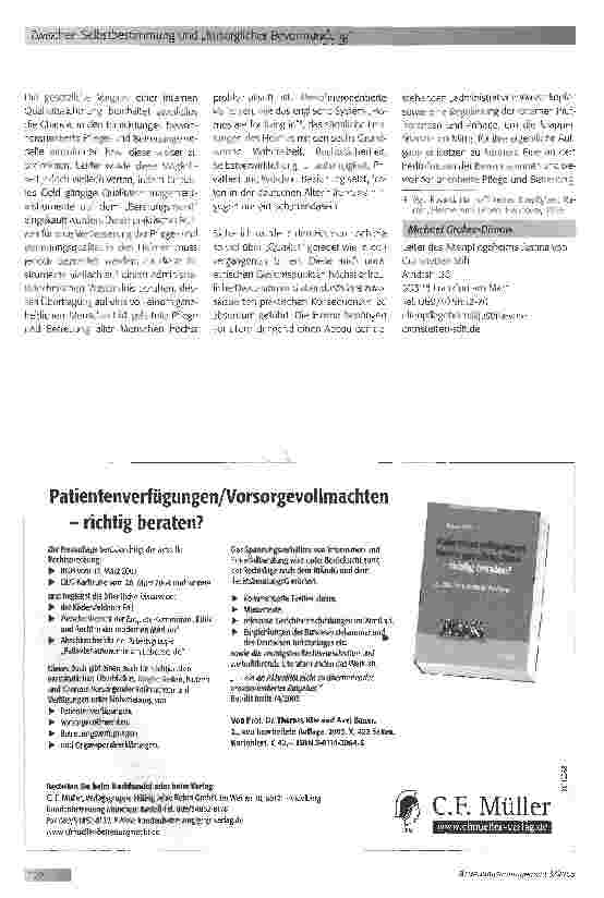 Vorschauseite 3: Zwischen Selbstbestimmung und fürsorglicher Bevormundung