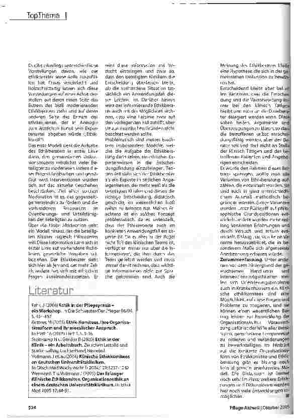 Vorschauseite 5: Klinische Ethikberatung gewinnt an Bedeutung