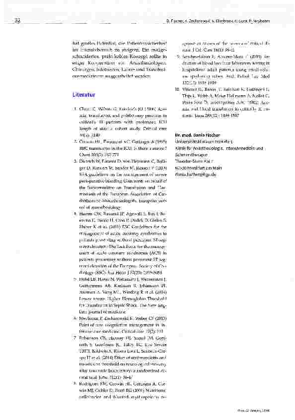 Vorschauseite 3: Patient Blood Management: rationaler Umgang mit autologem und allogenem Blut auf der Intensivstation