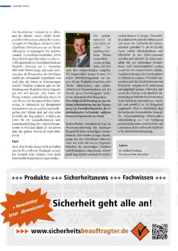 Vorschauseite 5: Üben für den Gesundheitsschutz nach internationalem Maßstab