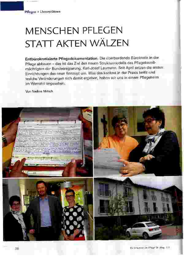 Vorschauseite 1: MENSCHEN PFLEGEN STATT AKTEN WÄLZEN