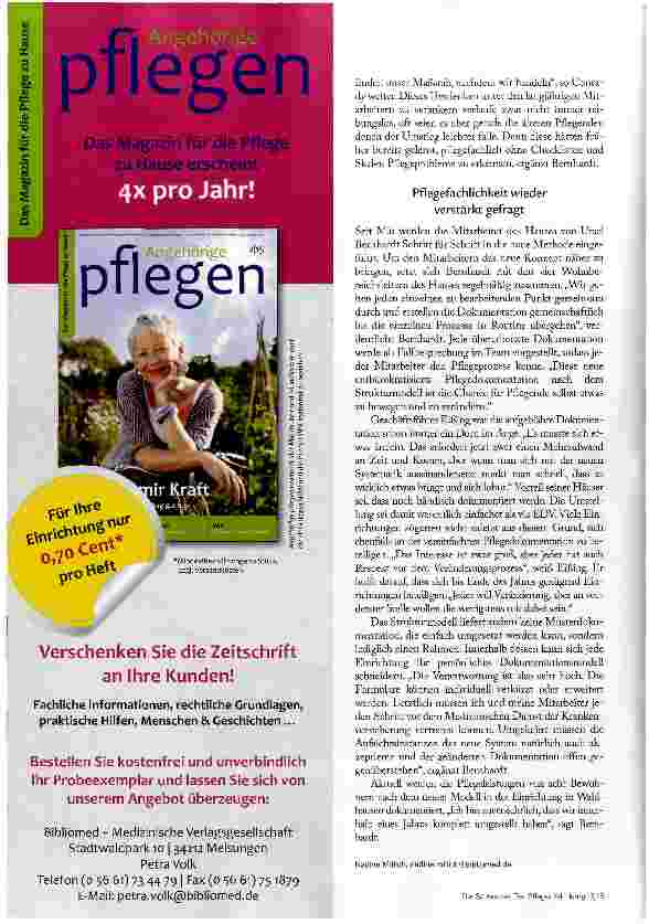 Vorschauseite 3: MENSCHEN PFLEGEN STATT AKTEN WÄLZEN