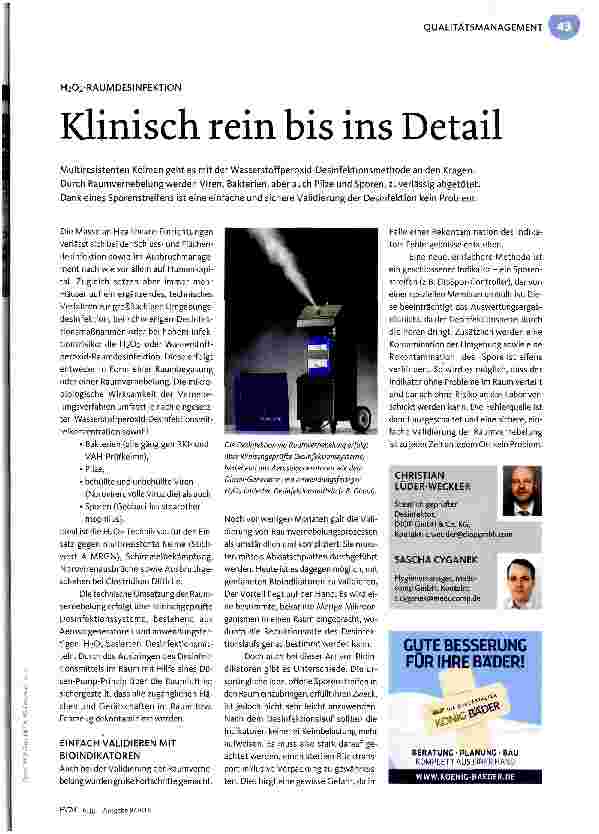 Vorschauseite 1: Klinisch rein bis ins Detail