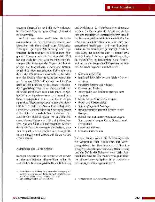 Vorschauseite 2: Zusätzliche Betreuungskräfte gemäß § 87b SGB XI - Personalproblem ade?