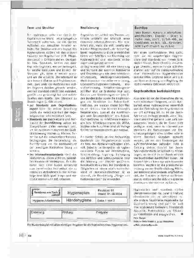 Vorschauseite 2: Hygienepläne und -Standards