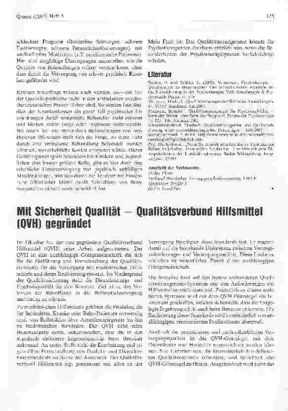 Vorschauseite 4: Qualitätsmanagement in der Psychotherapie