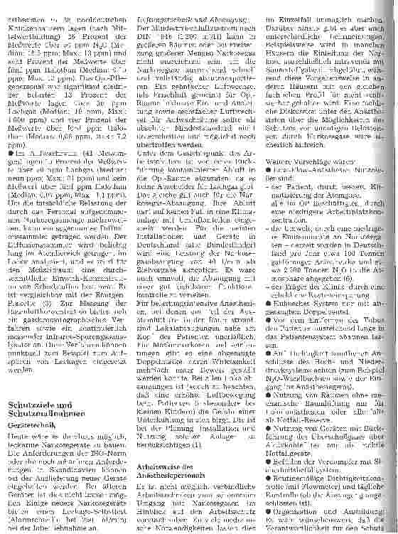 Vorschauseite 4: Aktuelle Gesichtspunkte zur Narkosegasbelastung am Arbeitsplatz