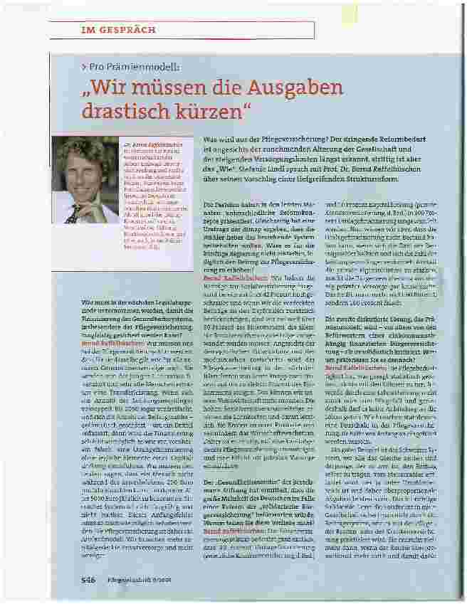 Vorschauseite 1: Wir müssen die Ausgaben drastisch kürzenPro Prämienmodell