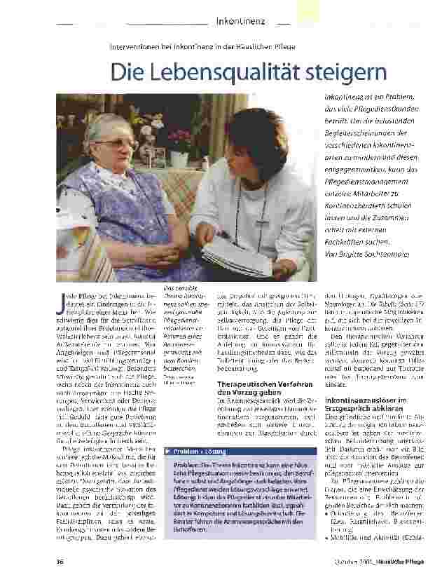 Vorschauseite 1: Die Lebensqualität steigern