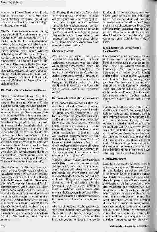 Vorschauseite 2: Mein kleiner Bruder ist todkrankDie Trauer der Geschwisterkinder