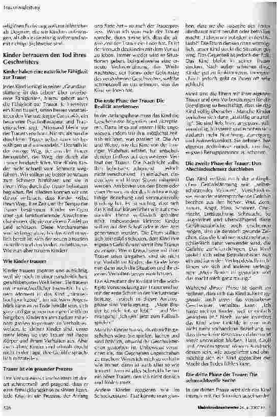 Vorschauseite 6: Mein kleiner Bruder ist todkrankDie Trauer der Geschwisterkinder
