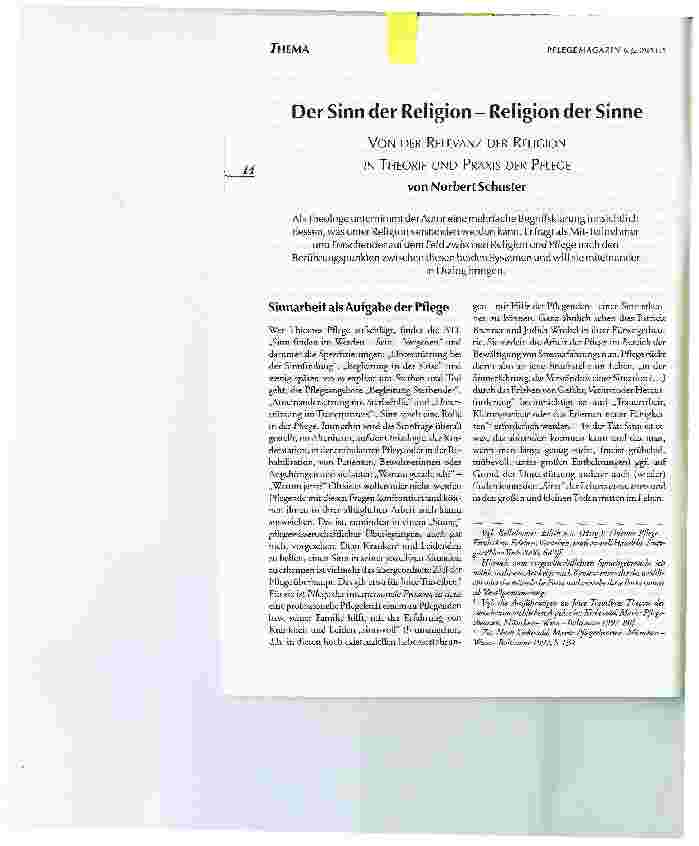 Vorschauseite 1: Der Sinn der Religion - Religion der Sinne