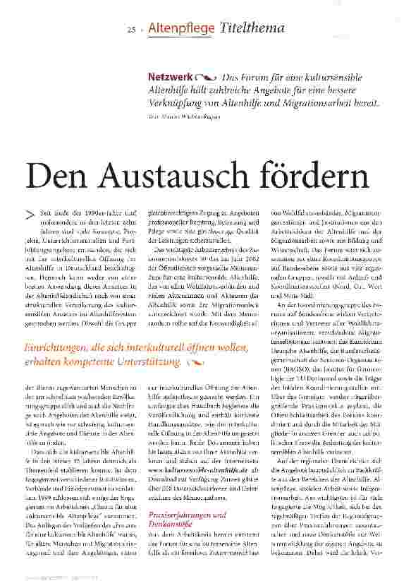 Vorschauseite 1: Den Austausch fördern
