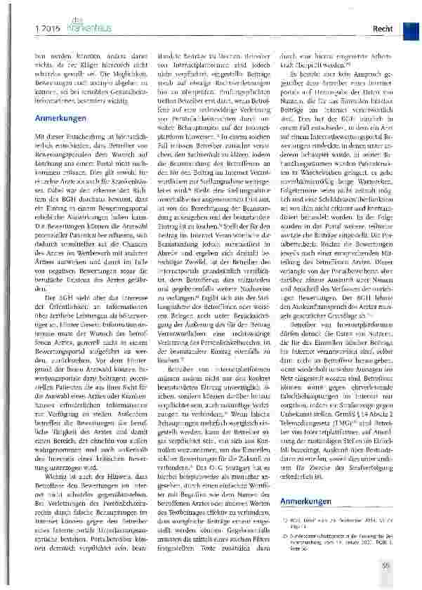 Vorschauseite 2: Bewertungsportale im Internet